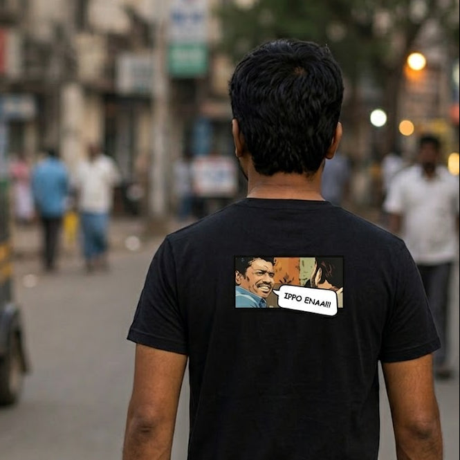 Sari da enna ipo! Front & Back | Graphic T-Shirt India | The Chalkboard