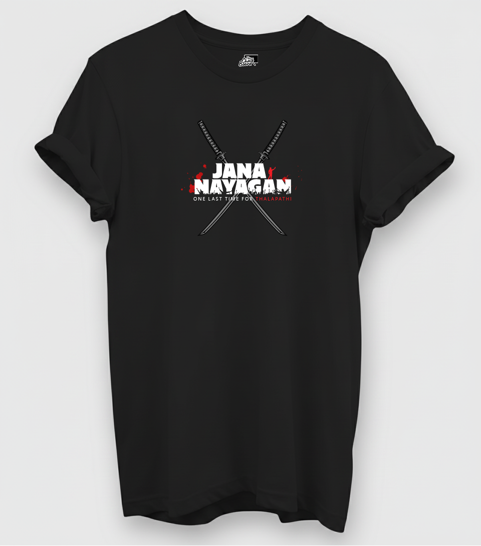 Jana Nayagan Kataana! Text Graphic T-Shirt India | The Chalkboard