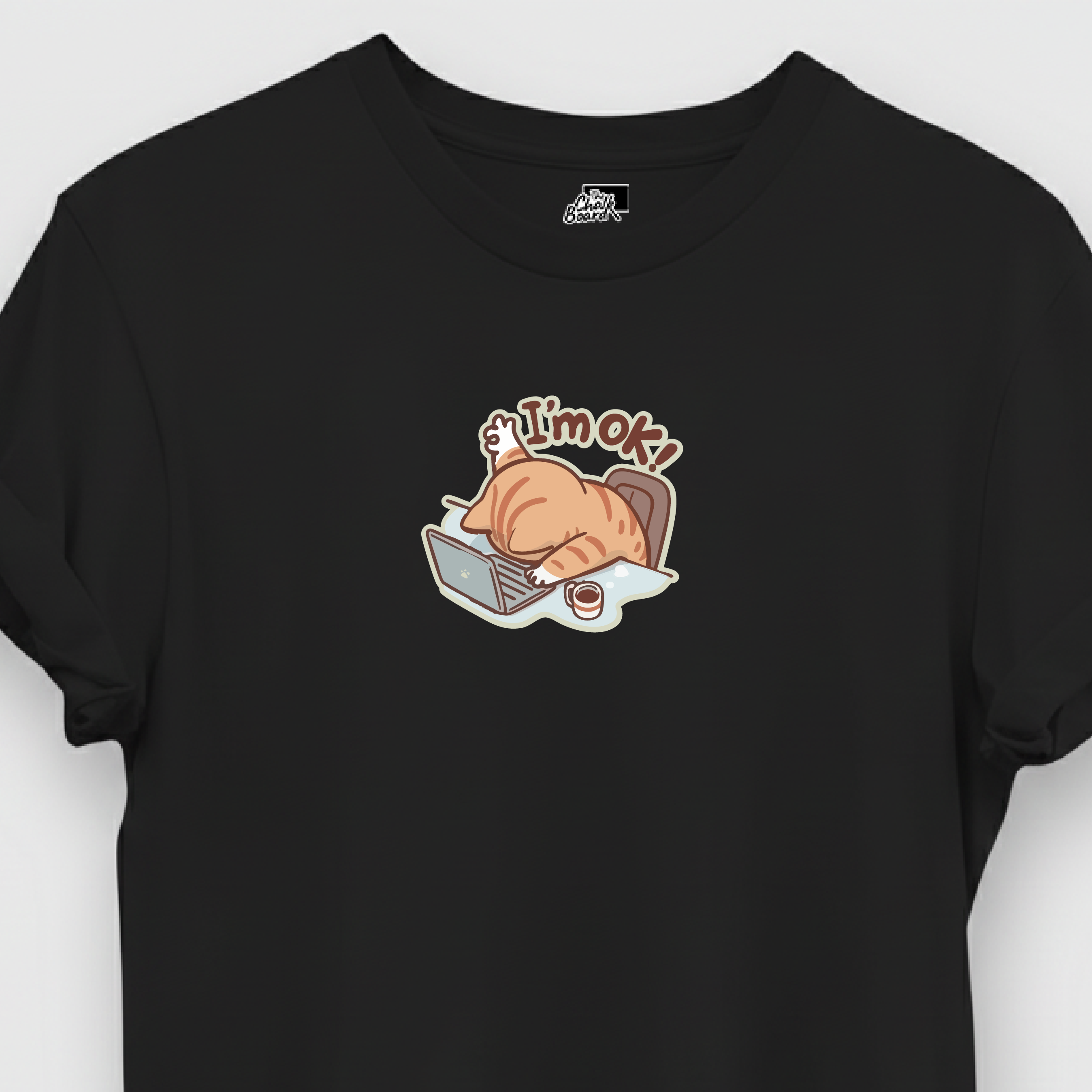 Black t-shirt with a graphic design of a turkey on a white background